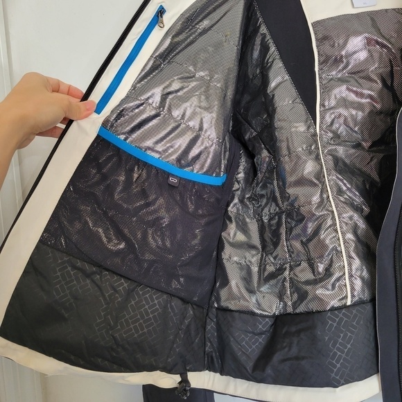 Columbia Omni-Heat Thermal Comfort Roffe Ski Winter Snow Jacket Black White XL - Picture 10 of 17